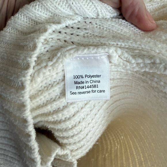 Nine West Women's White Knit Hoodie Sweater, Size XXL - Picture 11 of 11